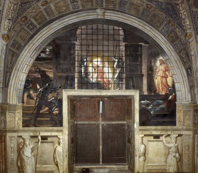 The Liberation of Saint Peter, Stanza di Eliodoro by Raffaello Sanzio Raphael